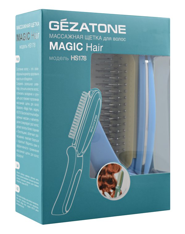 Массажная расческа с магнитной функцией Magic Hair HS178, Gezatone 2