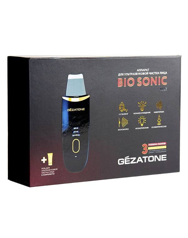 Аппарат для ультразвуковой чистки и лифтинга кожи лица Bio Sonic 1007, Gezatone 4