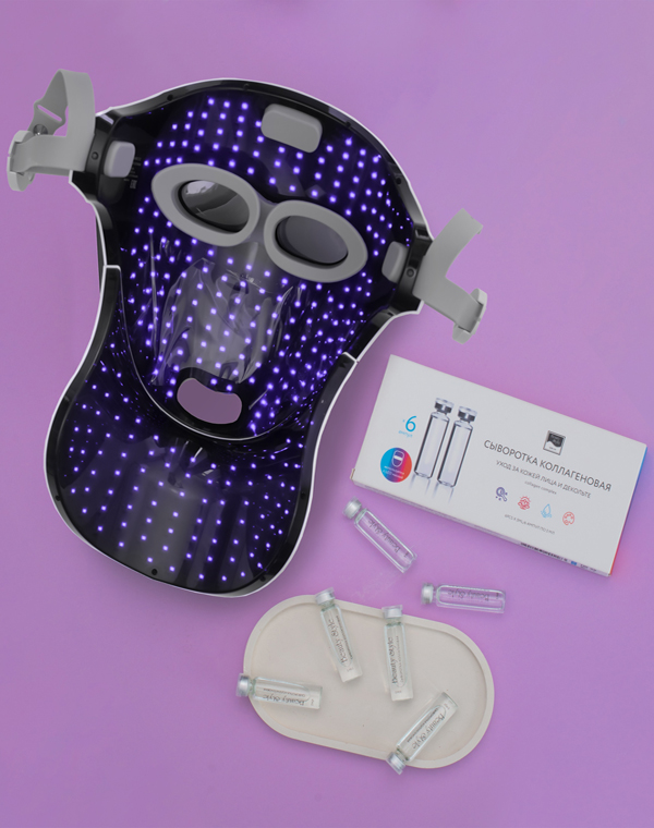 Светодиодная беспроводная LED маска для омоложения кожи лица и шеи m 1040 Gezatone 14