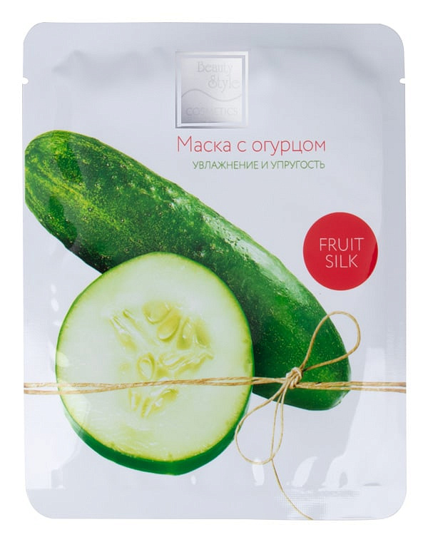 Тканевая маска с огурцом "Увлажнение и упругость" Fruit Silk, Beauty Style, 7 шт 5