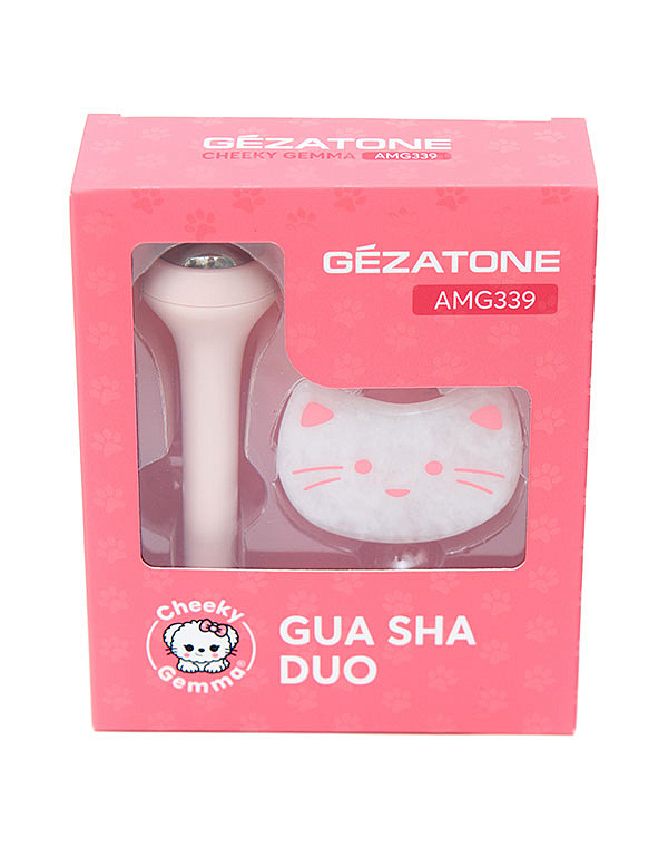 Роликовый массажер и скребок Гуаша набор "Gua Sha Duo AMG339" CHEEKY GEMMY Gezatone 5