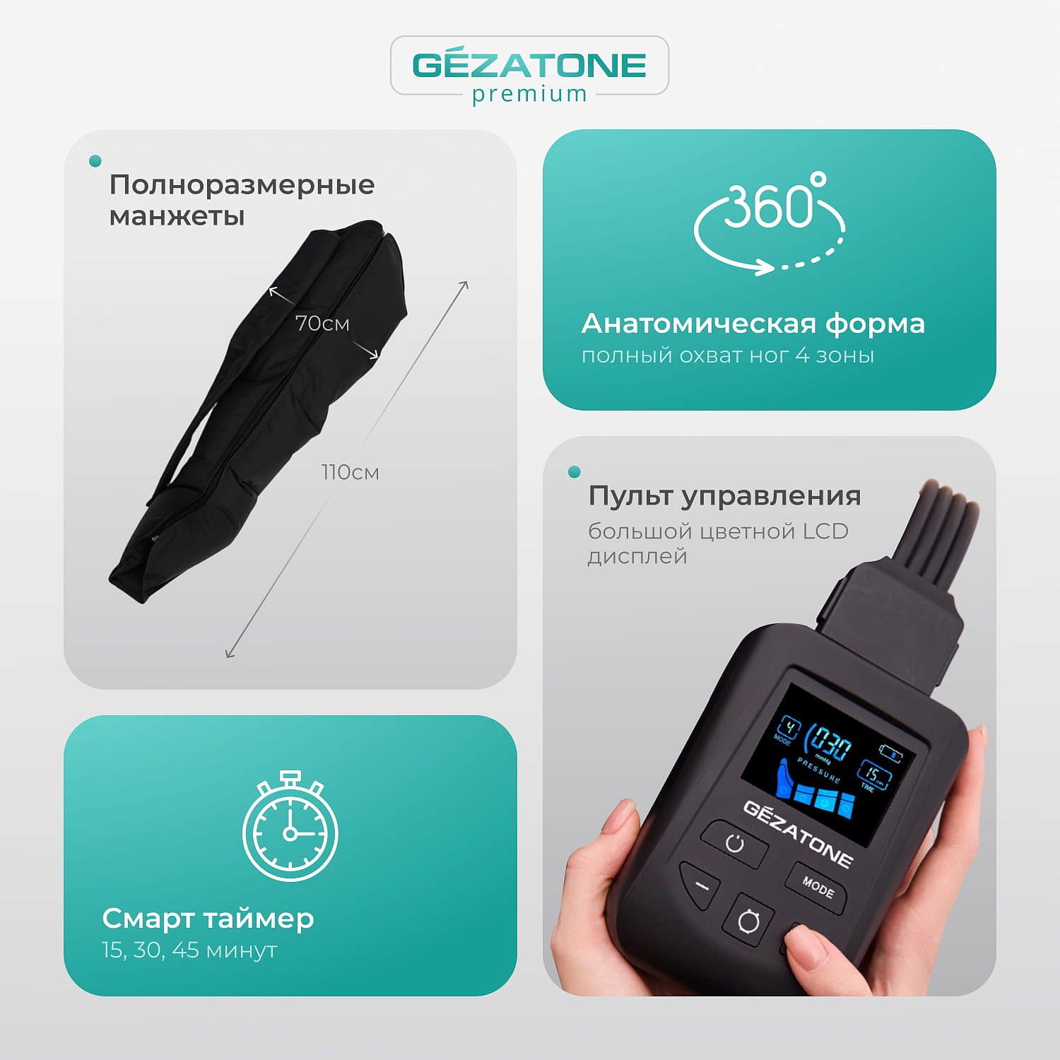 Лимфодренажный массажер AMG710 Gezatone 10