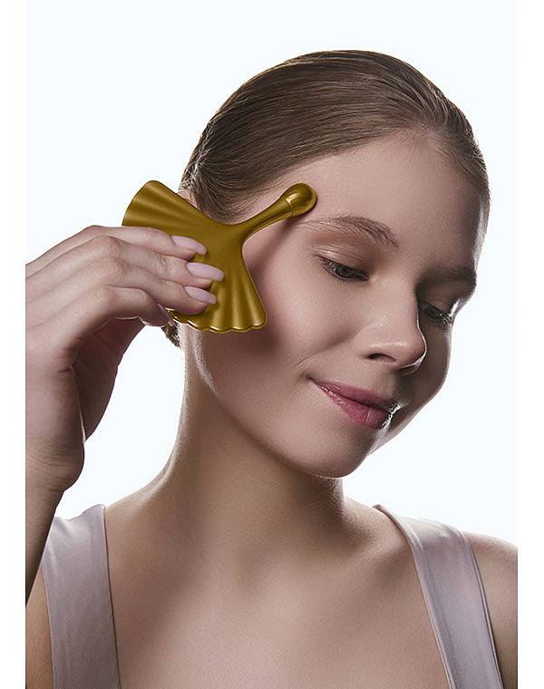 Массажер Гуаша для лица и шеи “Gua Sha Ginkgo Leaf AMG336 ”,  CHEEKY GEMMY Gezatone 7