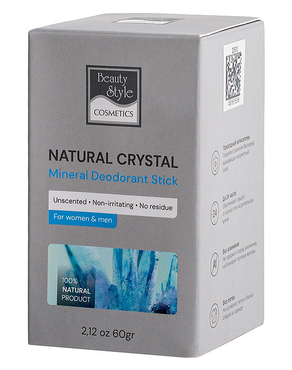 Дезодорант кристалл натуральный без запаха для женщин и мужчин, 60 г Beauty Style 4
