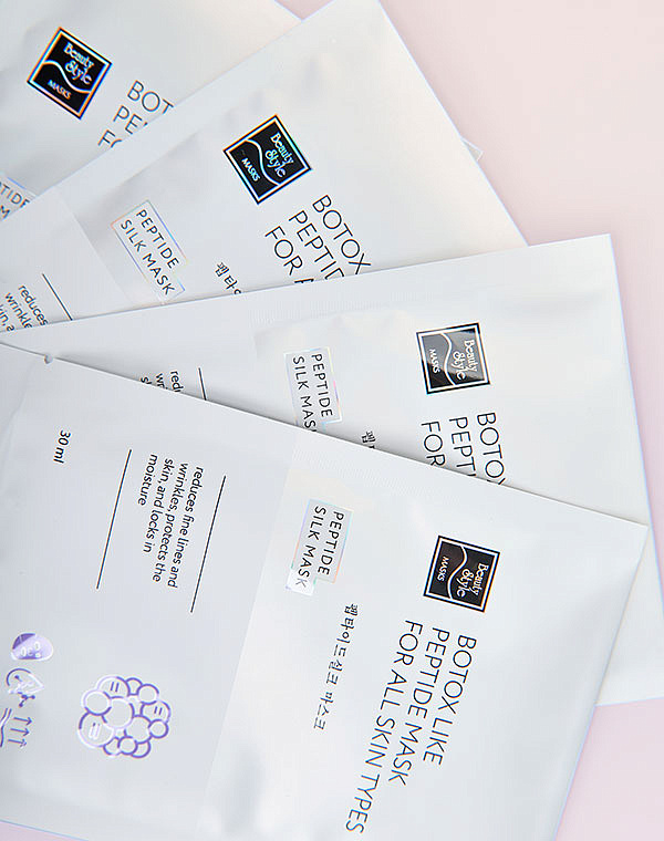 Шелковая пептидная маска от морщин с комплексом Cova b Trox «Ботокс Лайк», Beauty Style, 10 шт х 30 мл 8