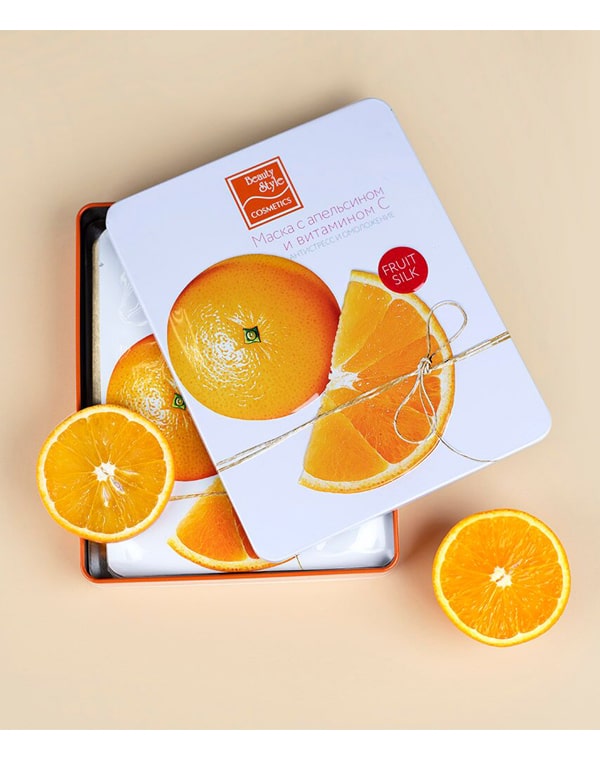 Тканевая маска с апельсином и витамином С "Антистресс и омоложение", Beauty Style, 7 шт 6