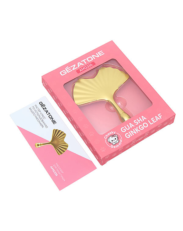 Массажер Гуаша для лица и шеи “Gua Sha Ginkgo Leaf AMG336 ”,  CHEEKY GEMMY Gezatone 3