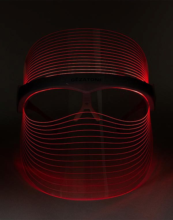 Светодиодная LED маска для омоложения кожи лица и шеи с 7 цветами m1030, Gezatone 3