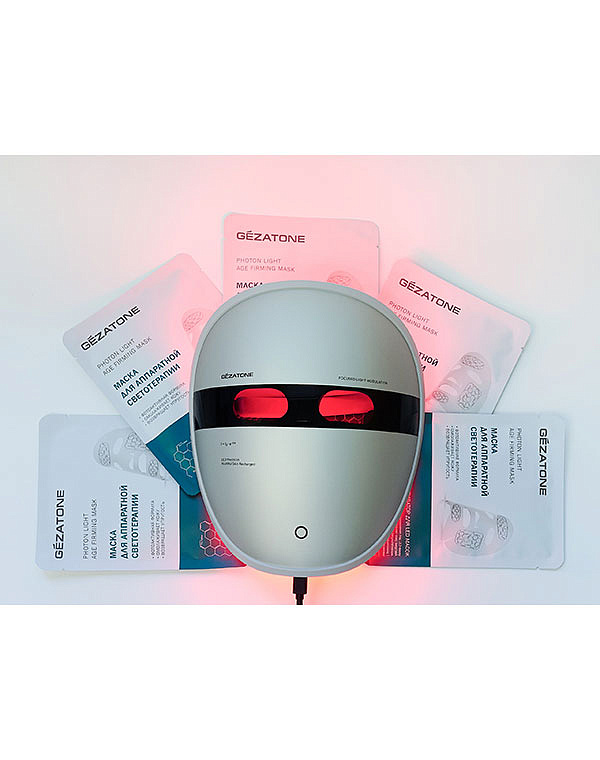 Тканевая маска для светотерапии лица Photon Age Firming, 5 х 30 мл Gezatone 4
