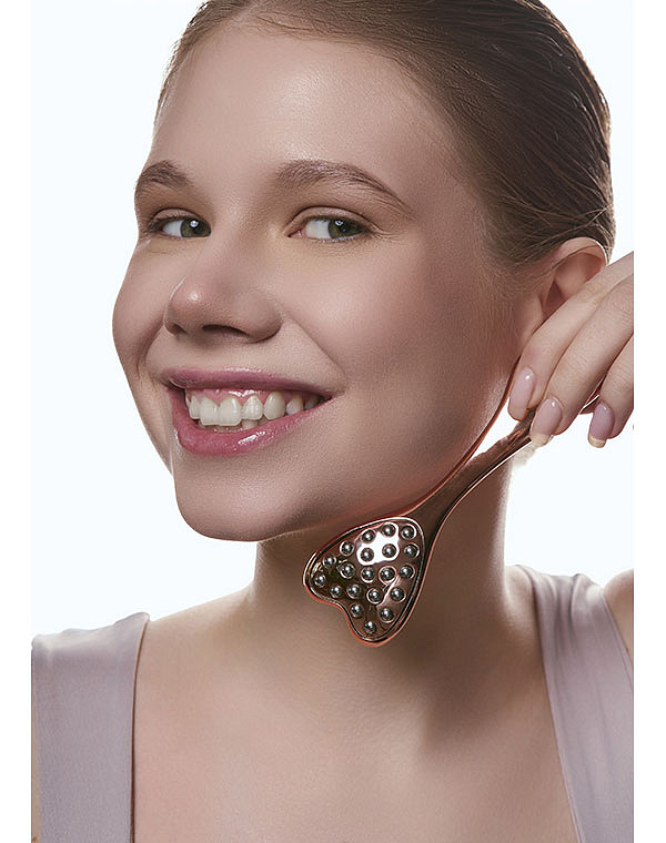 Гуаша массажер для лица и шеи “Gua Sha Multi - Pearls AMG342 ”,  CHEEKY GEMMY Gezatone 5