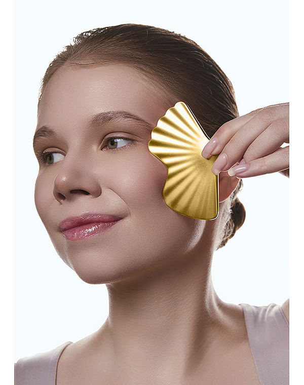 Массажер Гуаша для лица и шеи “Gua Sha Ginkgo Leaf AMG336 ”,  CHEEKY GEMMY Gezatone 8