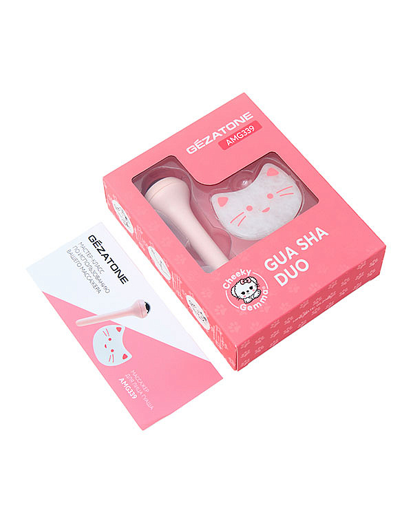 Роликовый массажер и скребок Гуаша набор "Gua Sha Duo AMG339" CHEEKY GEMMY Gezatone 6
