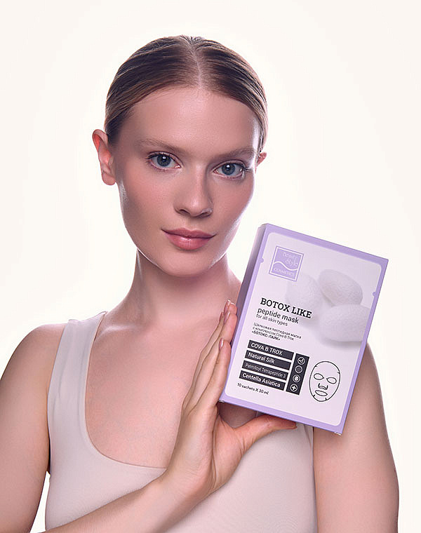 Шелковая пептидная маска от морщин с комплексом Cova b Trox «Ботокс Лайк», Beauty Style, 10 шт х 30 мл 6