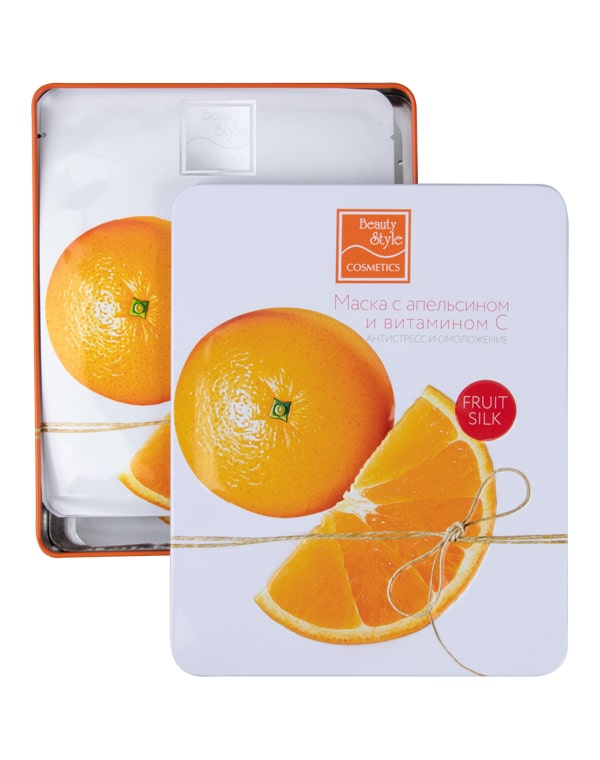 Тканевая маска с апельсином и витамином С "Антистресс и омоложение", Beauty Style, 7 шт 4