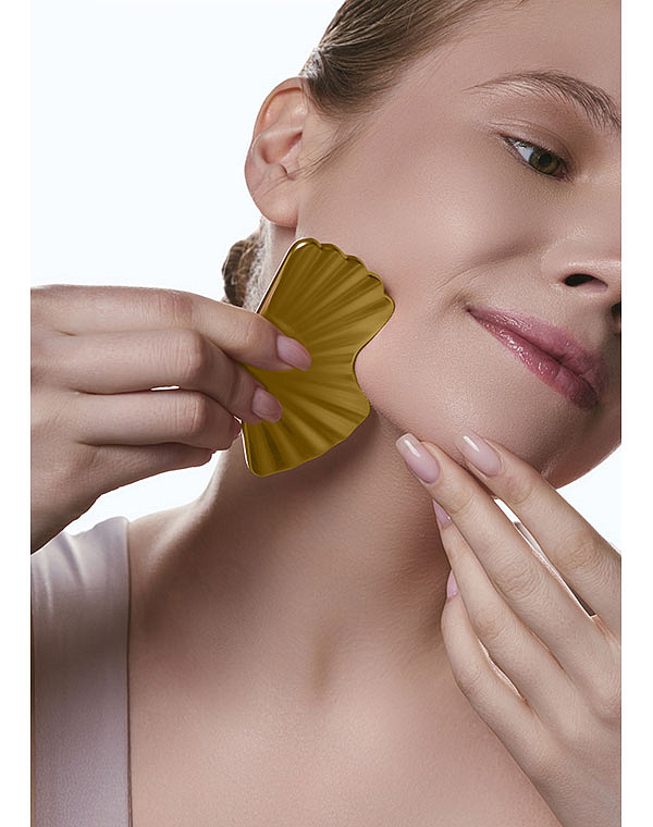 Массажер Гуаша для лица и шеи “Gua Sha Ginkgo Leaf AMG336 ”,  CHEEKY GEMMY Gezatone 10
