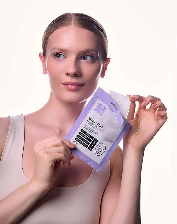 Шелковая пептидная маска от морщин с комплексом Cova b Trox «Ботокс Лайк», Beauty Style, 10 шт х 30 мл 8