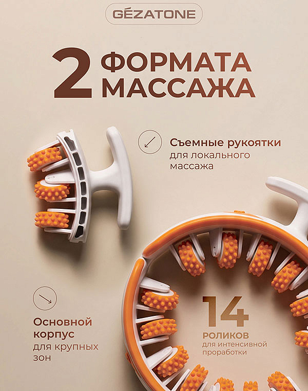 Роликовый массажер для тела AMG618 Gezatone 13