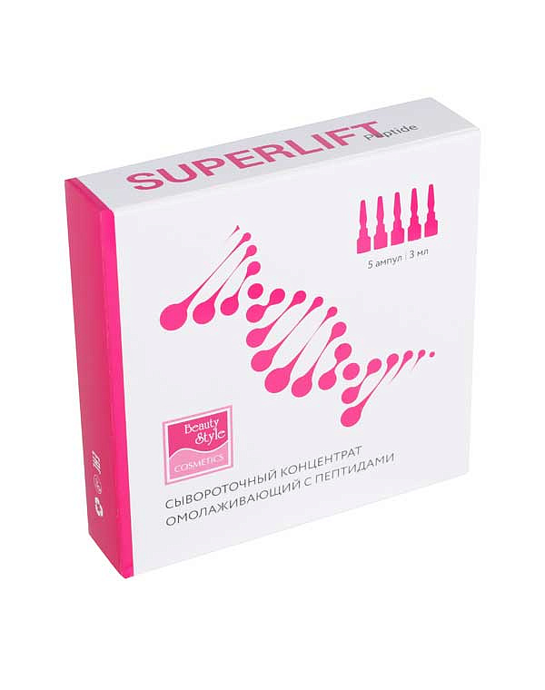 Сыворотка для мезороллера омолаживающая "SuperLift Peptide" с пептидами Beauty Style, 3 мл*5 шт 4