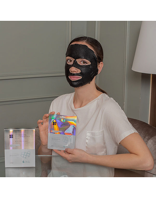 Очищающая шелковая детокс маска для лица с антистрессовым эффектом, 5 шт х 25 мл Beauty Style 8