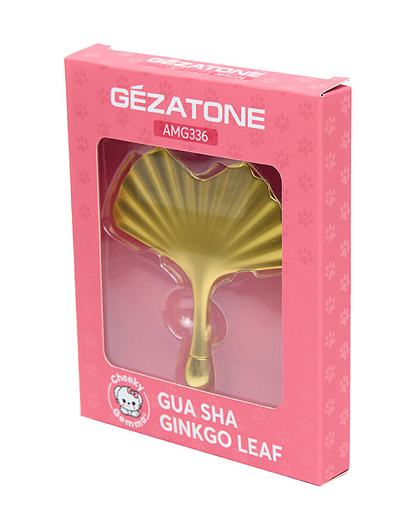 Массажер Гуаша для лица и шеи “Gua Sha Ginkgo Leaf AMG336 ”,  CHEEKY GEMMY Gezatone 2